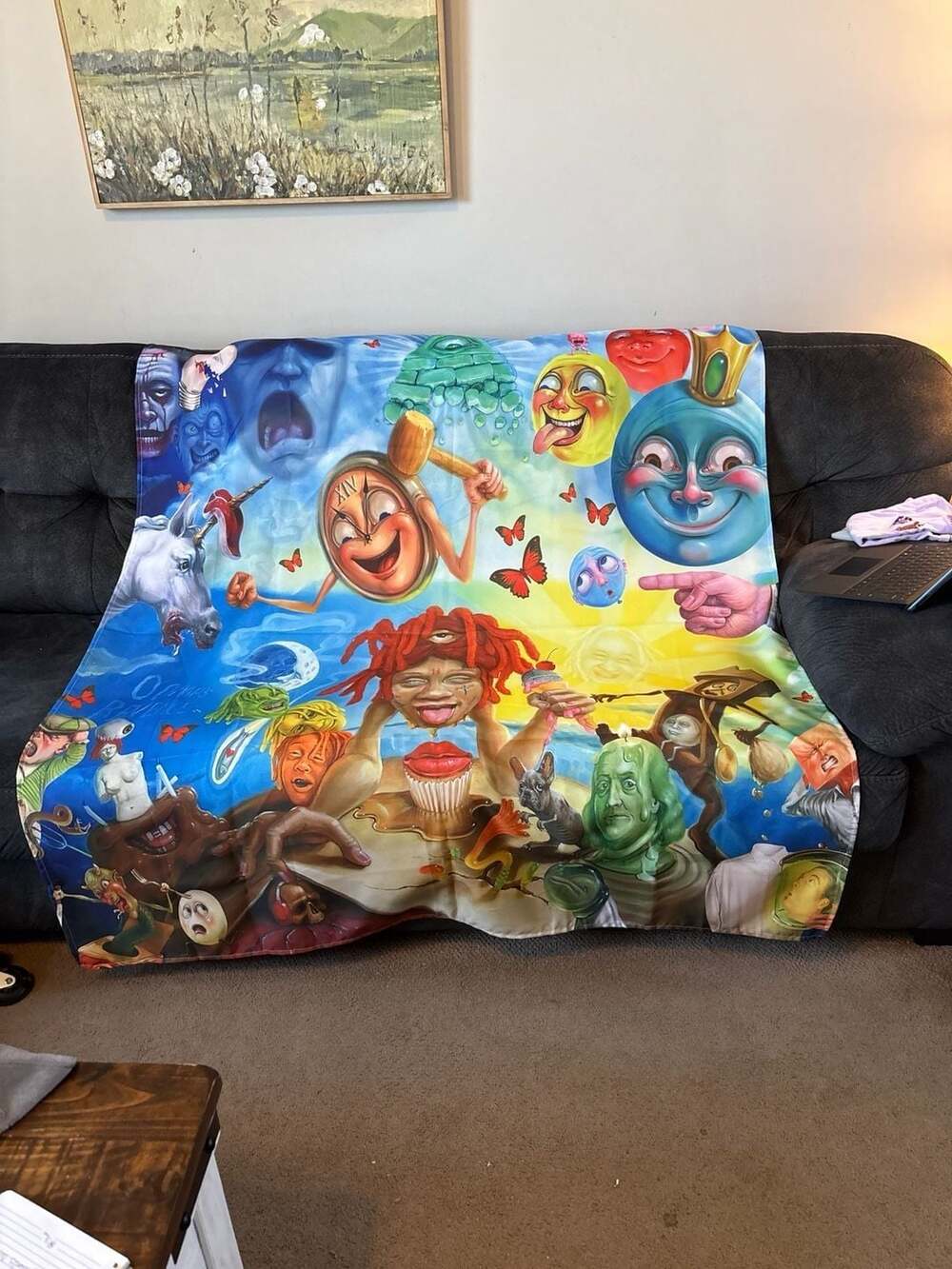 Trippk Red Life's a Trip tapestry 50x60